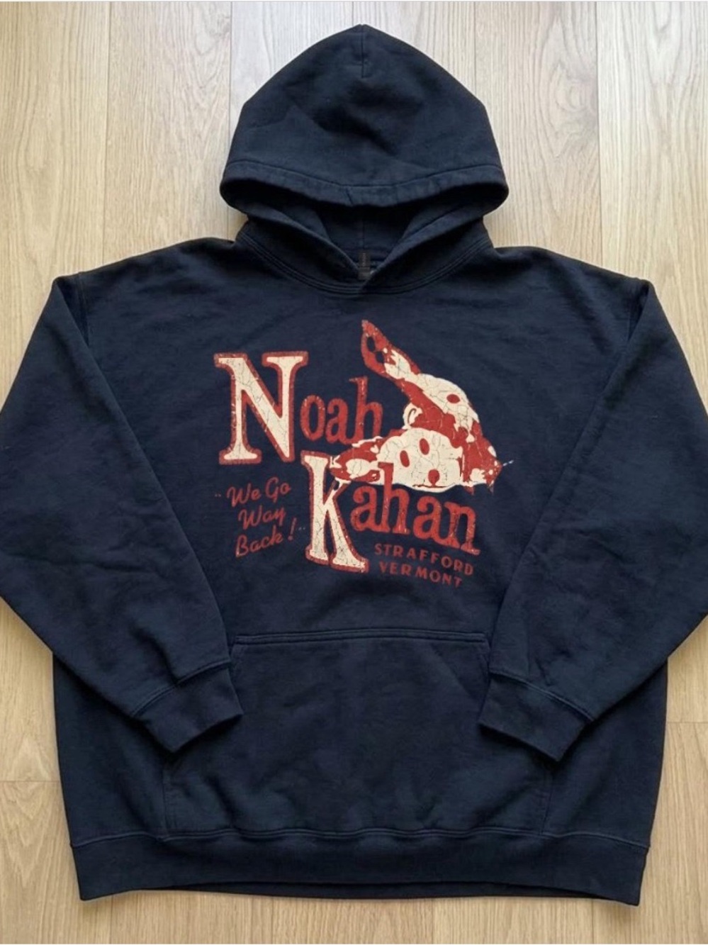 Black Graphic Hoodie - Navy/Black Hooded Sweater